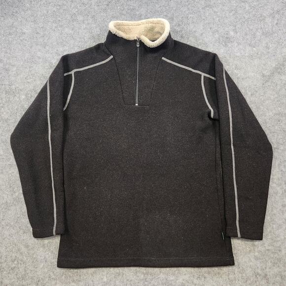 Kuhl Pullover Mens M Medium Europa 1/4 Zip Alfpaca Sherpa Fleece Sweater Jacket - Picture 2 of 12
